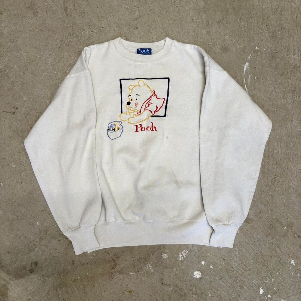 Disney Men's White and Cream Sweatshirt